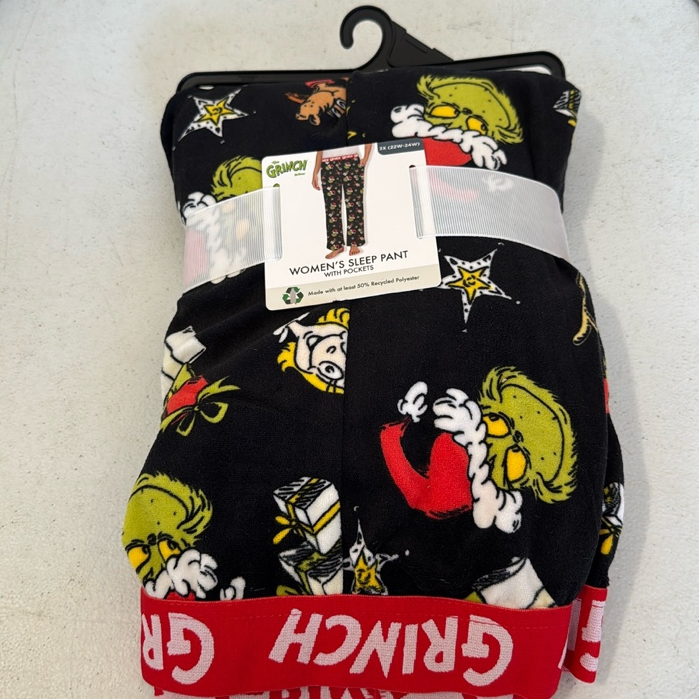 Women's Sleep Pant Dr. Suess How the Grinch Stole Christmas Max Cindy Lou 3X NWT